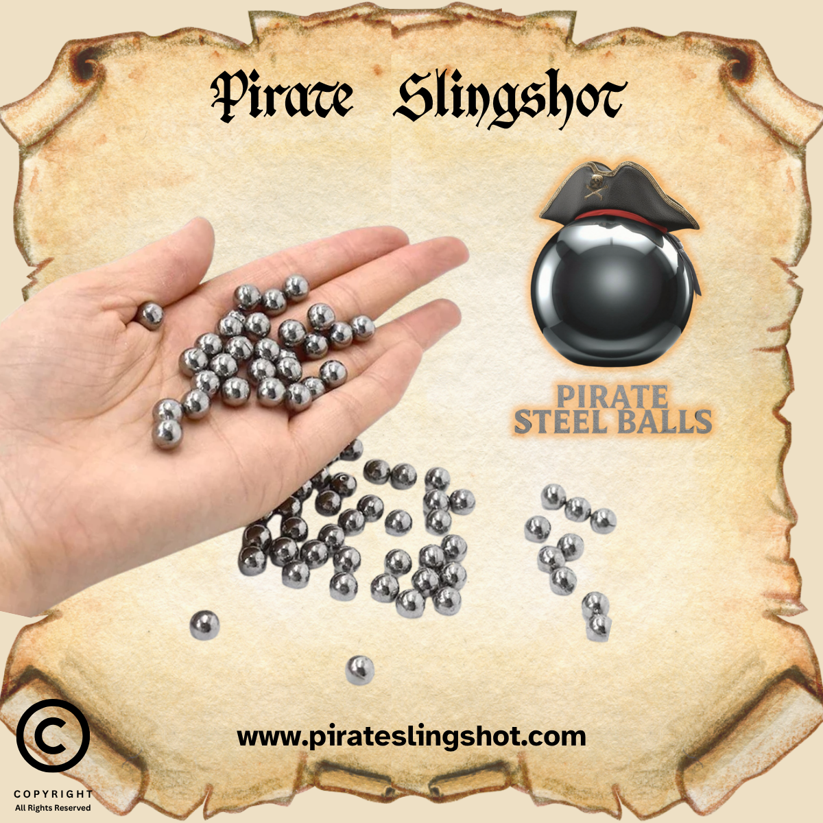 Pirate Slingshot Stainless Steel Balls