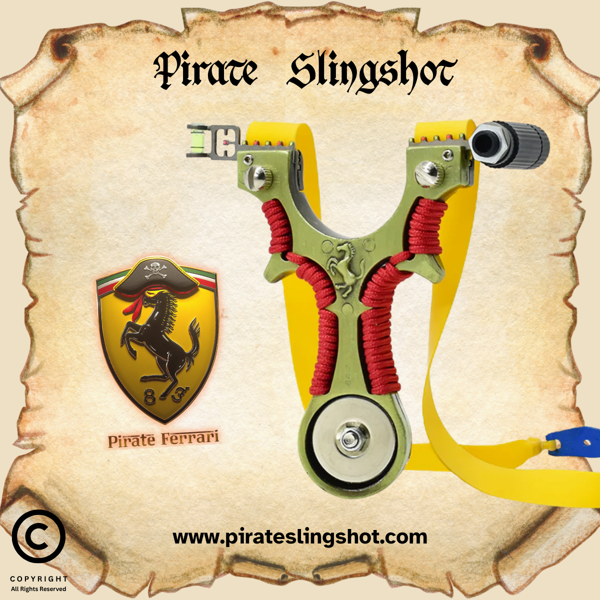 Pirate Ferrari Alloy Slingshot