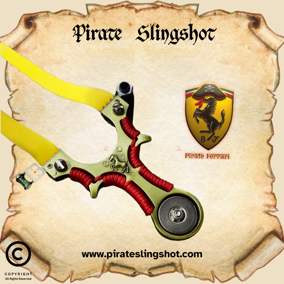 Pirate Ferrari Alloy Slingshot